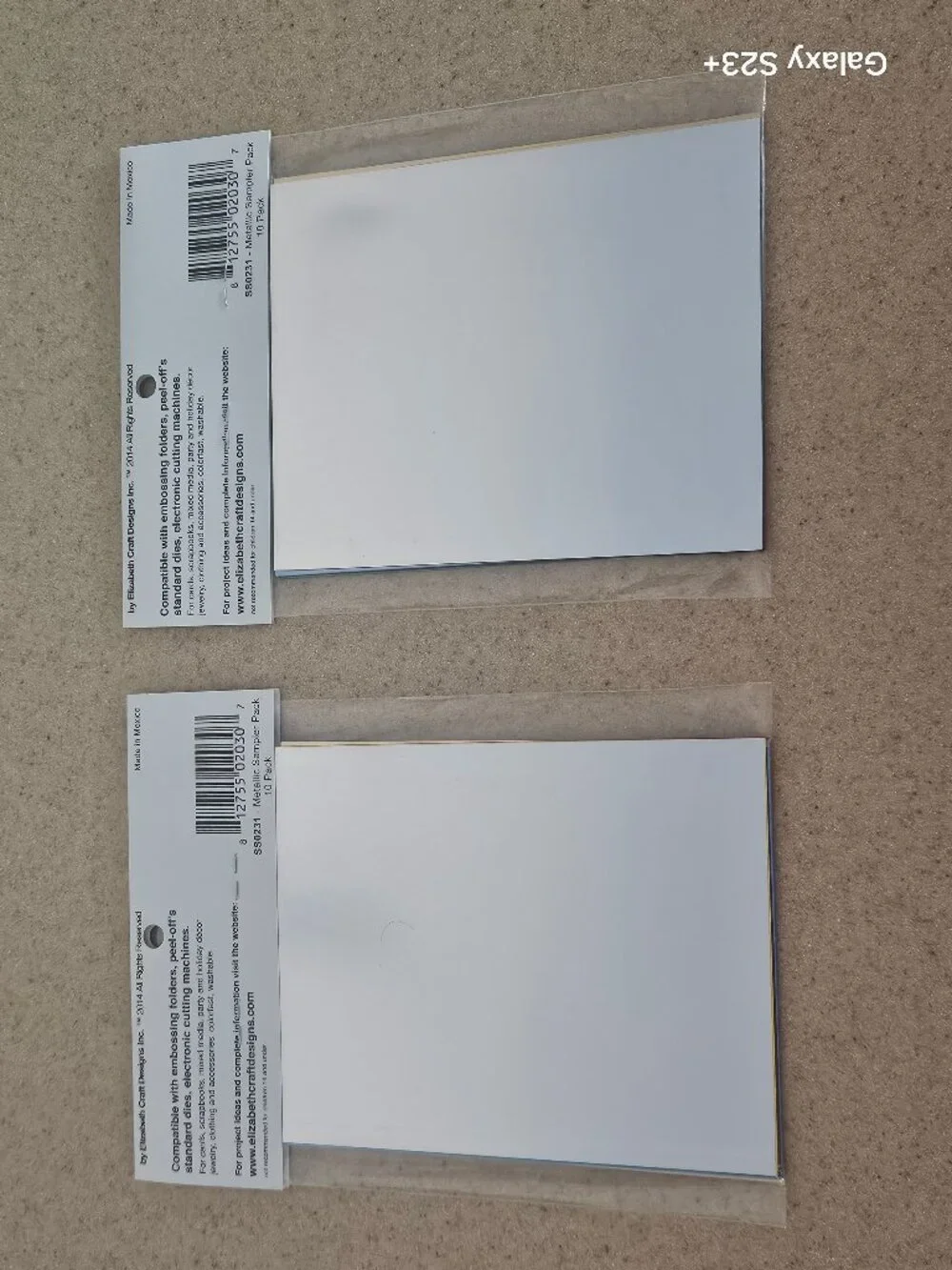 RARE 2 ELIZABETH CRAFT DESIGNS 10 METALLIC ACID FREE MYLAR SHIMMER SHEETS PAPER